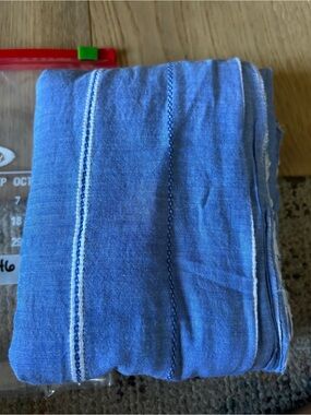 Blue Striped Lightweight cotton fabric